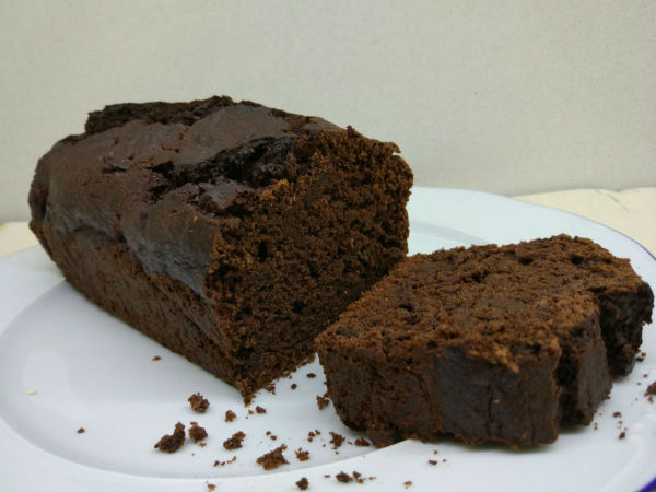 Bizcocho de plátano y chocolate vegano