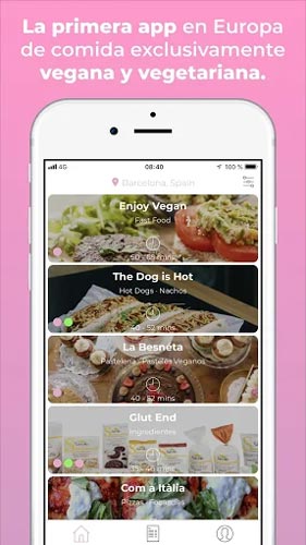 Primera app en Europa para pedir comida vegana