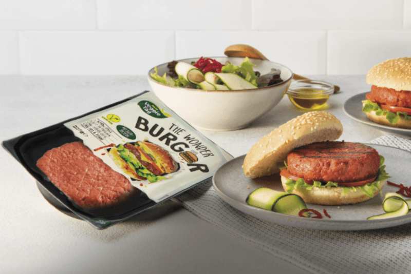 Hamburguesa vegana de Aldi al estilo carne